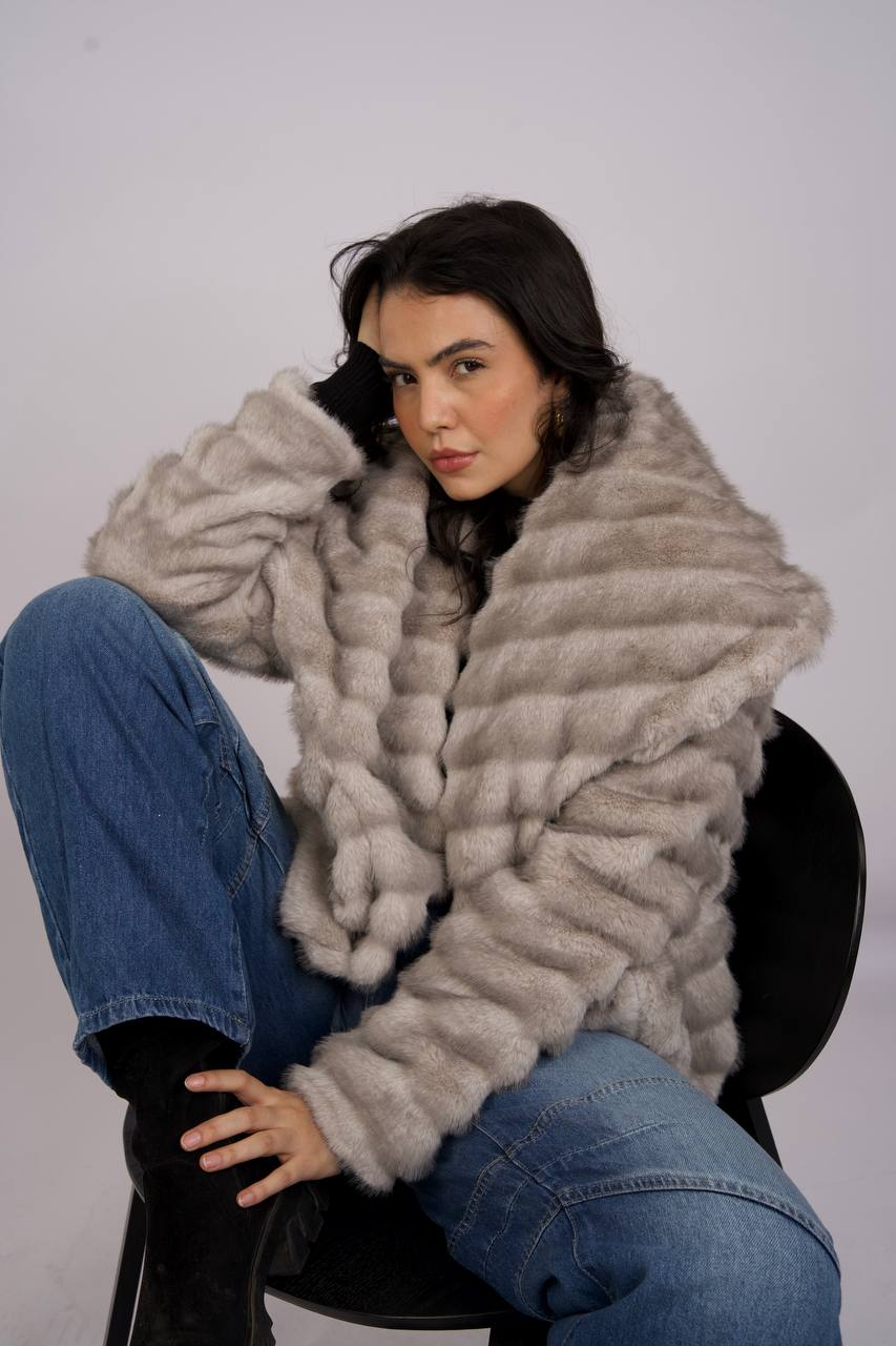 Fur-texture jacket