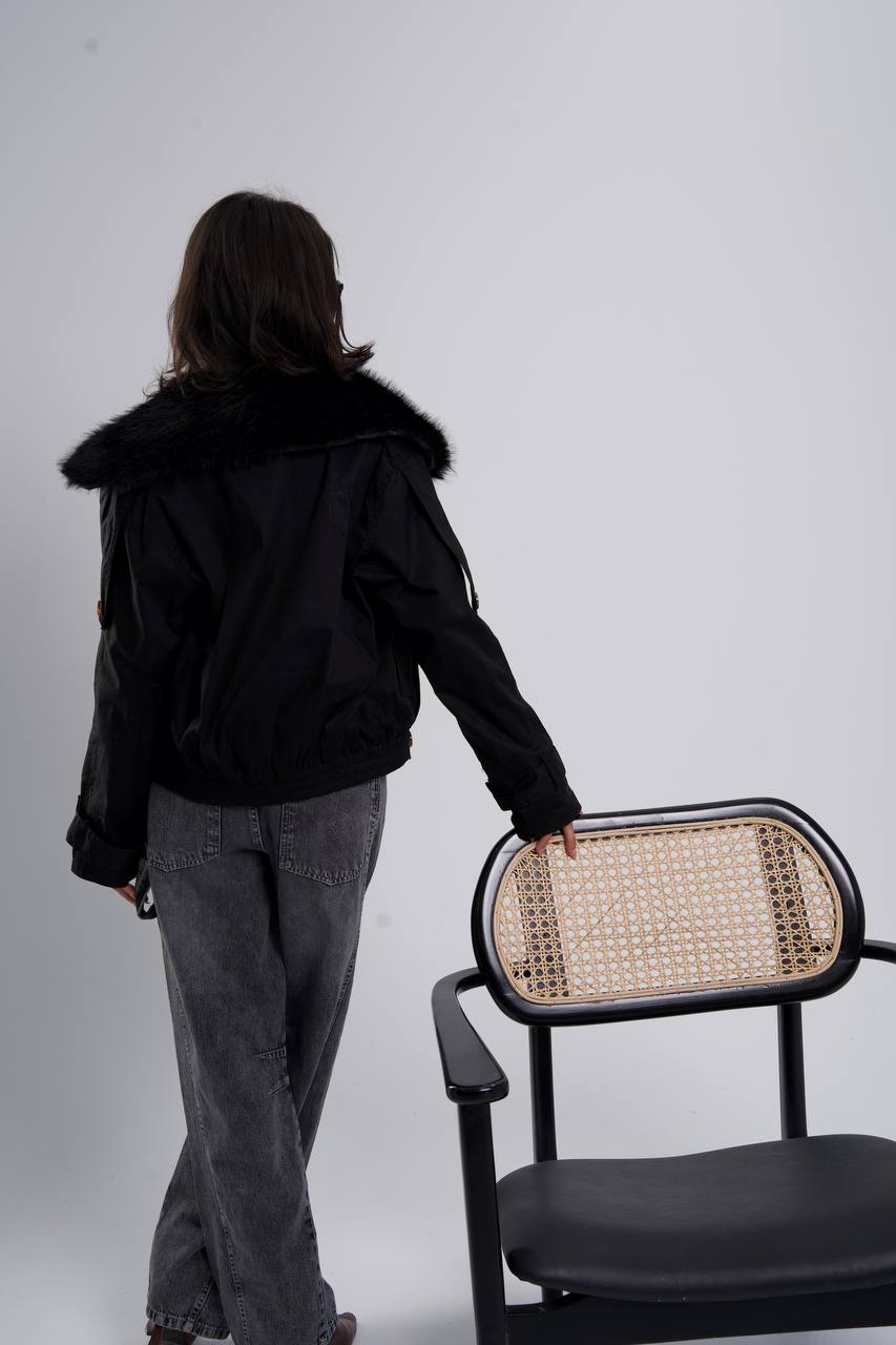 Gabardine Fur Jacket