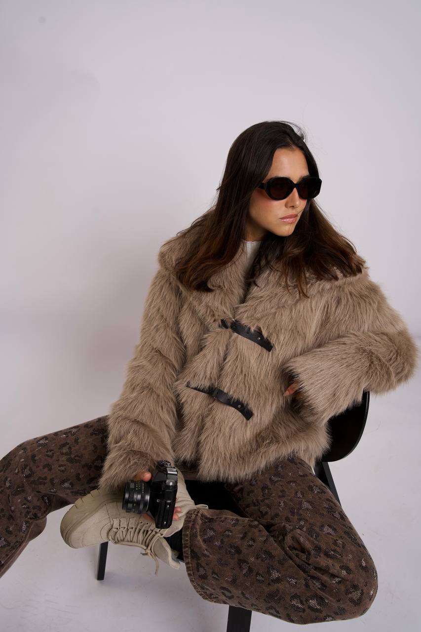 Fur belt Jacket