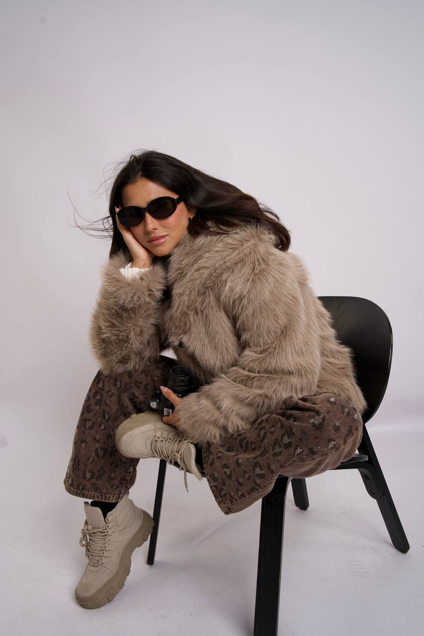 Fur belt Jacket